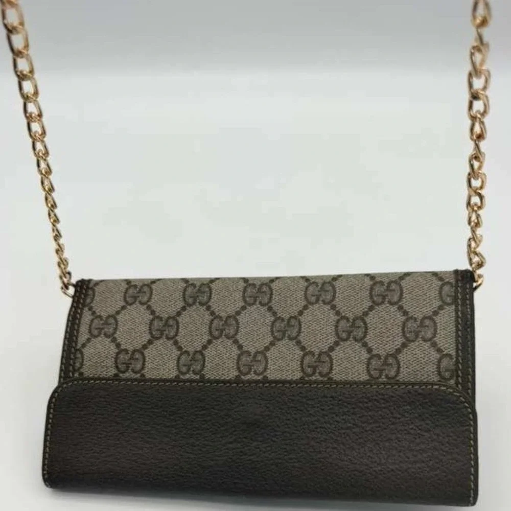 Authentic Vintage‎ Gucci GG Supreme Wallet Crossbody Accessory Collection Italy